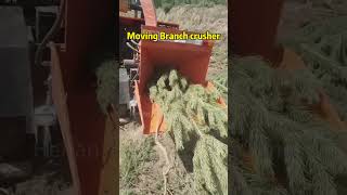 Mobile wood chipper diesel engine power solves the problem of electricity in the mountainsbranch [upl. by Erbes450]