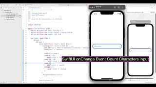 SwiftUI onChange Event Count Characters input [upl. by Towroy]