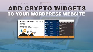 How to Add Crypto Widgets To Your WordPress Website  Crypto Premium Theme [upl. by Archie]