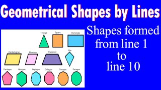 Geometrical Shapes by lines with definitions [upl. by Idel768]