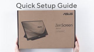 Quick Setup Guide ZenScreen MB165B amp MB166B Portable Monitors [upl. by Avrom]