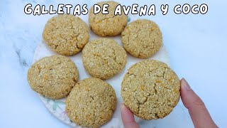 Como hacer GALLETAS DE AVENA Y COCO SALUDABLES Receta Facil [upl. by Ganiats829]