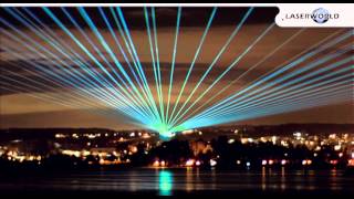 Outdoor Laser  laser beams over Lake Constance Germany  December 2012  Laserworld [upl. by Carrissa519]