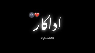 adakar💔  black screen status urdu shayari black screen status  sad status  sad poetry [upl. by Juline]