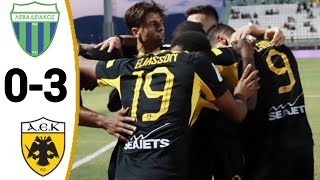 Levadiakos vs AEK Athens 03 All Goals and Extended Highlights [upl. by Lenahs]