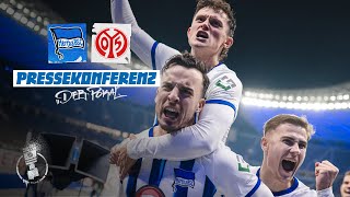 quotAlle gemeinsam arbeitenquot  PK nach dem Pokalsieg gegen Mainz 05  Hertha BSC [upl. by Moran]