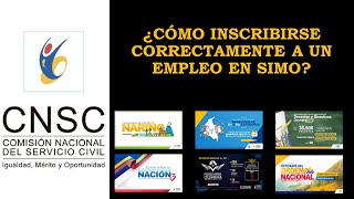 ¿Cómo participar en las Convocatorias de la CNSC ¿Cómo buscar las vacantes en el SIMO [upl. by Arty]