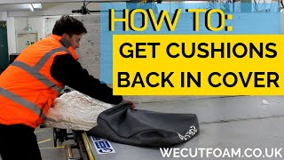 TOP TRICK How To Get Large Cushions Back In Their Covers ideal for sofa cushions [upl. by Sexela806]