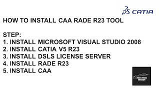 CATIA V5R23 CAA RADE INSTALLATION  CATIA CAA  CATIA CUSTOMIZATION AND AUTOMATION [upl. by Bald]