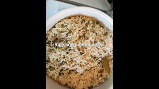 Pigeon peas  gungo peas and rice jamaica ricerecipe riceandpeas [upl. by Ailaza]