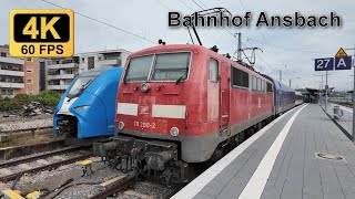 Trainspotting am Bahnhof Ansbach mit GfF 111 200 und Press 218 057  02092024 [upl. by Sivam]