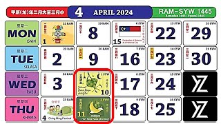 Malaysias 2024 Calendar Is Here With Public Holiday [upl. by Tergram895]