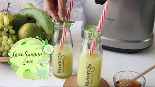 Kuvings B1700 Cold Press Whole Slow Juicer and Green Summer Juice Recipe [upl. by Nomzaj822]