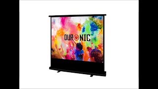 Awesome Freestanding 100 inch Projection Screen by Duronic [upl. by Ahsatal655]