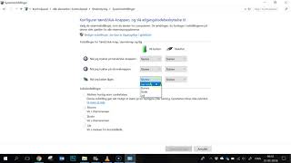 Indstillinger i Windows 10 når låget på en bærbar pc lukkes 2018 [upl. by Onidranreb]