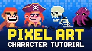 Pixel Art Character Design Tutorial  Step By Step [upl. by Hersch505]