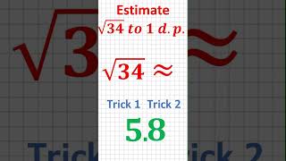 Estimating Square Roots Instantly  Maths Trick [upl. by Norel]