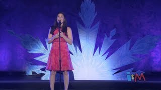 Idina Menzel sings quotLet It Goquot from Disneys quotFrozenquot at the 2013 D23 Expo [upl. by Alaehs835]