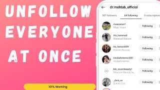 How To Unfollow Everyone From Instagram At Once  Unfollow Everyone From Instagram Quickly [upl. by Alexia]