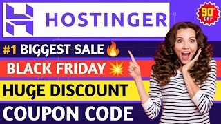 👉Hostinger Coupon Code 2024  Hostinger Black Friday Sale Upto 90OFF [upl. by Durst495]