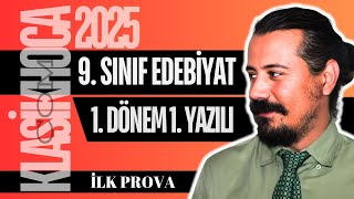 9 Sınıf Edebiyat 1 Dönem 1 Yazılı 20242025  MEB Örnek Sorular  Açık Uçlu Sorular  1 Prova [upl. by Anairb]