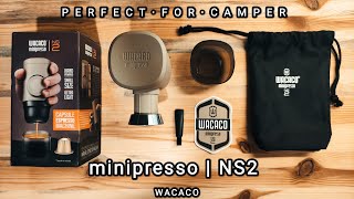 NEW Wacaco Minipresso NS2 Review  Best Espresso Machine for Mini Camper [upl. by Adihsaar]