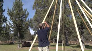 Laying in all the Tipi Poles [upl. by Liane50]