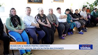 Rugăciuni şi daruri pentru vârstnicii de la Centrul social din localitatea Baldovineşti [upl. by Ezequiel3]