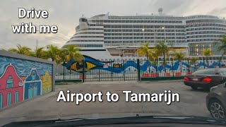 DRIVE ARUBA  Airport to Tamarijn [upl. by Ambros]