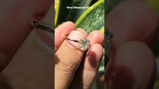 Moissanite Oval Engagement Ring 2 carat Perfect Wedding Band finejewelry ring [upl. by Ronym469]