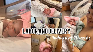 Labor and Delivery Vlog 🎀 induced at 40 weeks  2024 [upl. by Rind395]