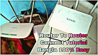 Tplink Router to Tenda router connection bangla tutorial  router To router Connection [upl. by Guendolen915]