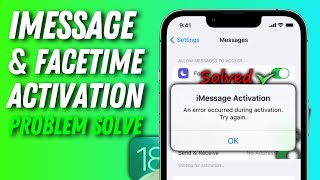 iMessage waiting for activation and facetime waiting for activation FIX [upl. by Einnov]