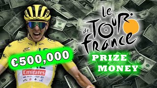 Tour de France 2024 Prize Money BREAKDOWN How Much Did Tadej Pogacar and Biniam Girmay Win [upl. by Eelegna521]