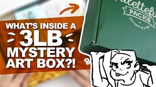 OVER THREE POUNDS OF ART SUPPLIES  Mystery Art Box  Paletteful Packs Unboxing [upl. by Caldeira261]