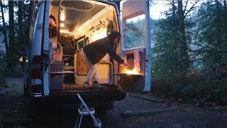 Solo Van Camping in Peaceful Woods RelaxingOregon [upl. by Hayley733]