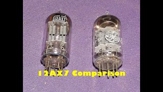 RCA Tall Plate 12AX7 vs GE ECC83 12AX7 Tube Comparison [upl. by Hales]