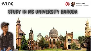 MS UNIVERSITY BARODA📚 FIRST VLOG 🤩 [upl. by Ahsaekal820]