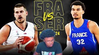 JOKIC STILL THE BEST  WEMBY ON THE COMEUP  FRANCE vs SERBIA  FULL GAME HIGHLIGHTS  July 12 2024 [upl. by Edmonds722]