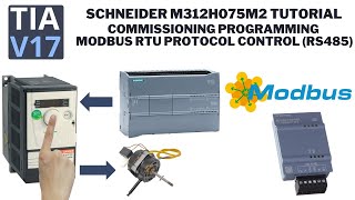 Schneider ATV312 to S7 1200 modbus RTU tutorial [upl. by Eerat305]