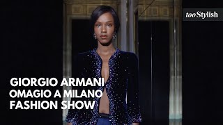 Giorgio Armani Privé Fashion Show  In Omaggio a Milano 4K  tooStylish [upl. by Arabela647]