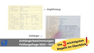 ANHÄNGERBESTIMMUNGEN ÖSTERREICH I FAHRPRÜFUNG FRAGE 1620  1621 [upl. by Naenaj]