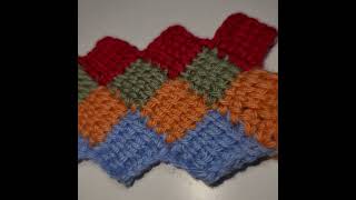 Crochet entrelac diamond crochet tutorial weave diy handmade pattern knitting [upl. by Lehcor]