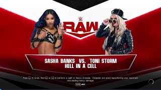 WWE Sasha banks Vs Toni Storm Hell in A Cell Match Gameplay amp News  Hindi Commentary [upl. by Asyla56]