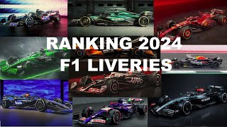 Ranking the 2024 Formula 1 Liveries [upl. by Atsocal]