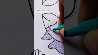 Madhubani painting outline for beginners [upl. by Cirdek]