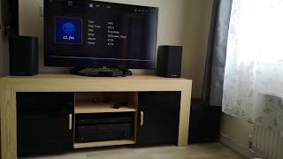 Wharfedale Diamond 91 with front grills Wharfedale Diamond SW150 subwooferYamaha receiver and DVD [upl. by Imoan]