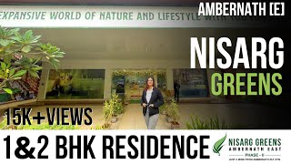 Nisarg Greens Ambernath East  12 BHK Homes start 37Lac  PricingBroucher  Booking 9967929897 [upl. by Ettezzil277]