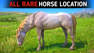 All 14 Rare Horse Locations  RDR2 [upl. by Aissela]