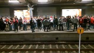 Schlägerei VFB Stuttgart gegen Arminia Bielefeld 60 Hooligans Cannstatt Ultras Polizei Bahnhof [upl. by Nacim]